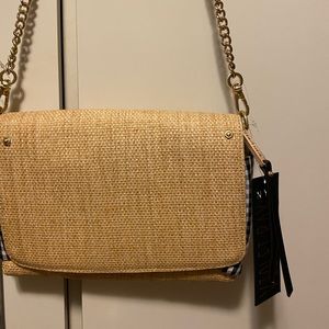 Woven wicker purse